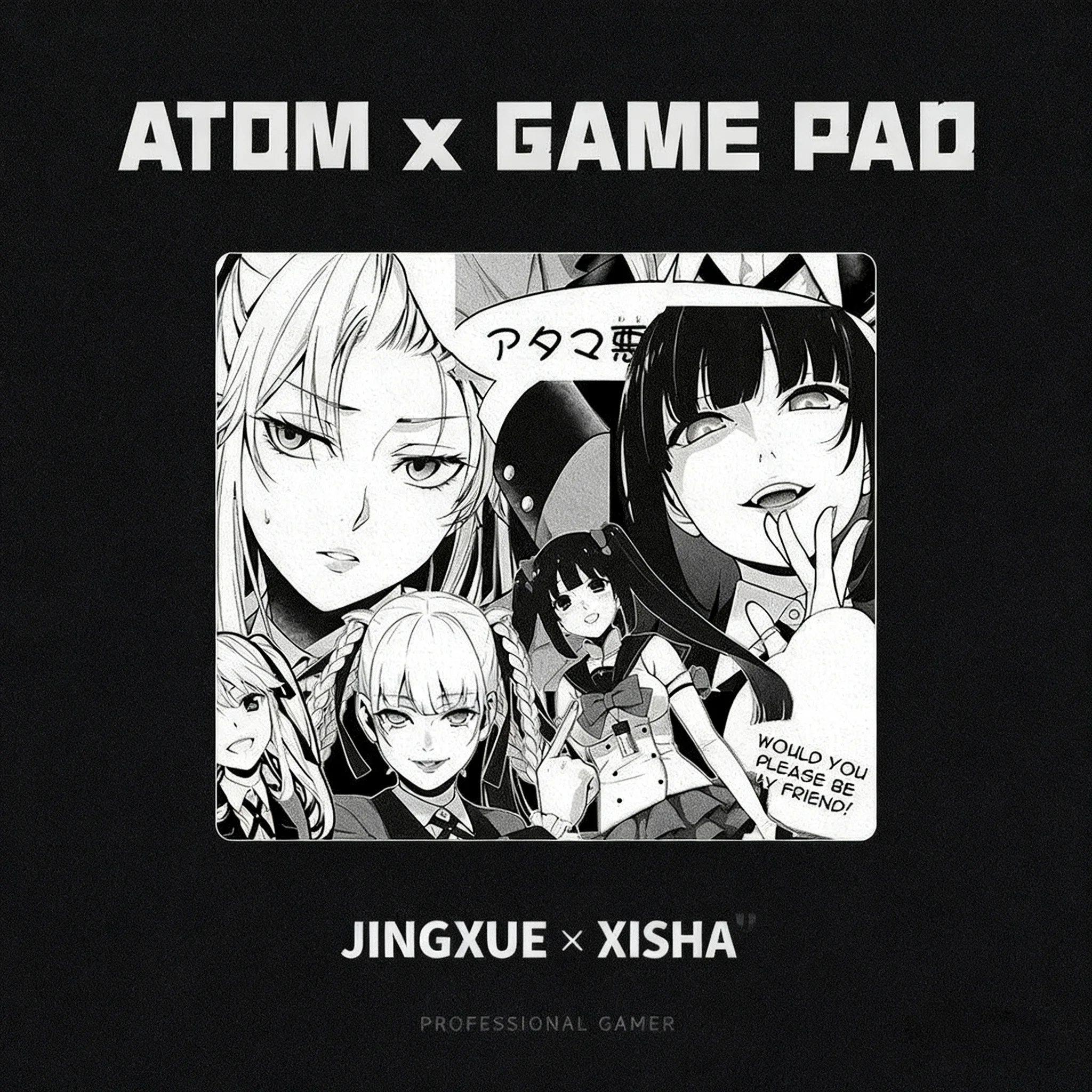 Anime personagens da moda tempere vidro gaming mouse pad superfície fosca vidro temperado mouse e-sports fps jogo mouse pad de vidro