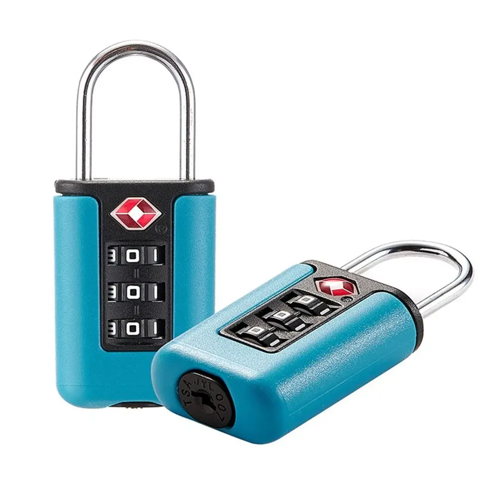 Anti-theft TSA 3 Digit Combination Lock Customs Password Lock Suitcase Luggage Coded Lock Cabinet Lock Contrast Color Padlock