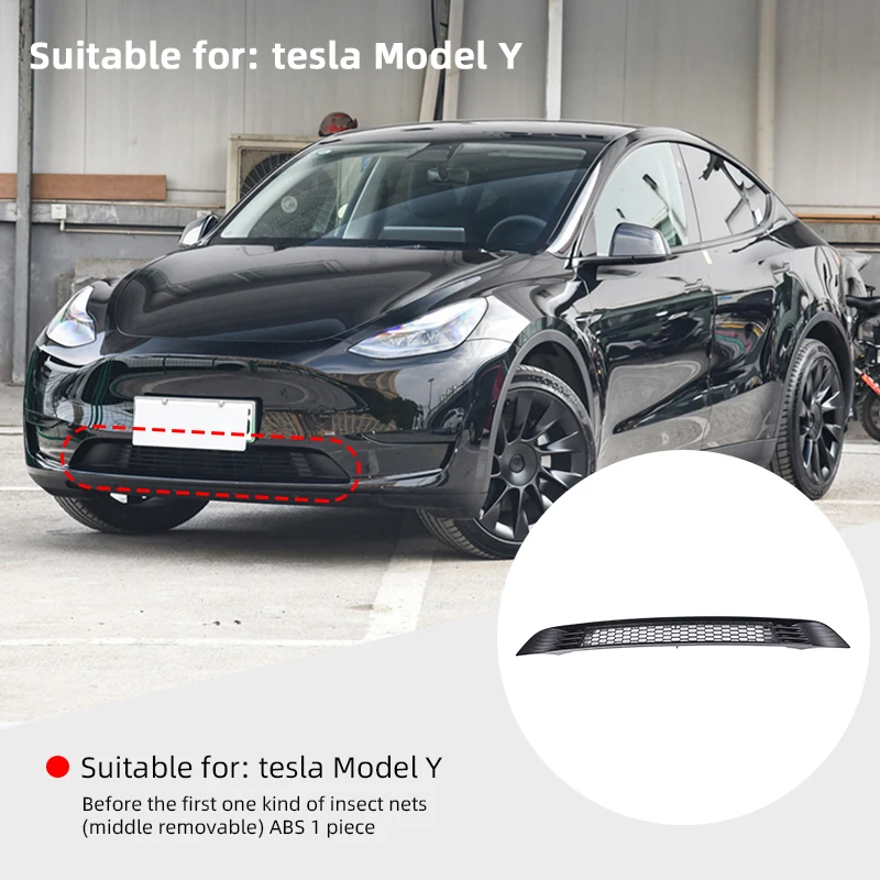 

Передняя Центральная решетка для Tesla Model Y Tesla, насекомое, крышка для экрана кондиционера, воздухозаборная отделка для грязевого экрана