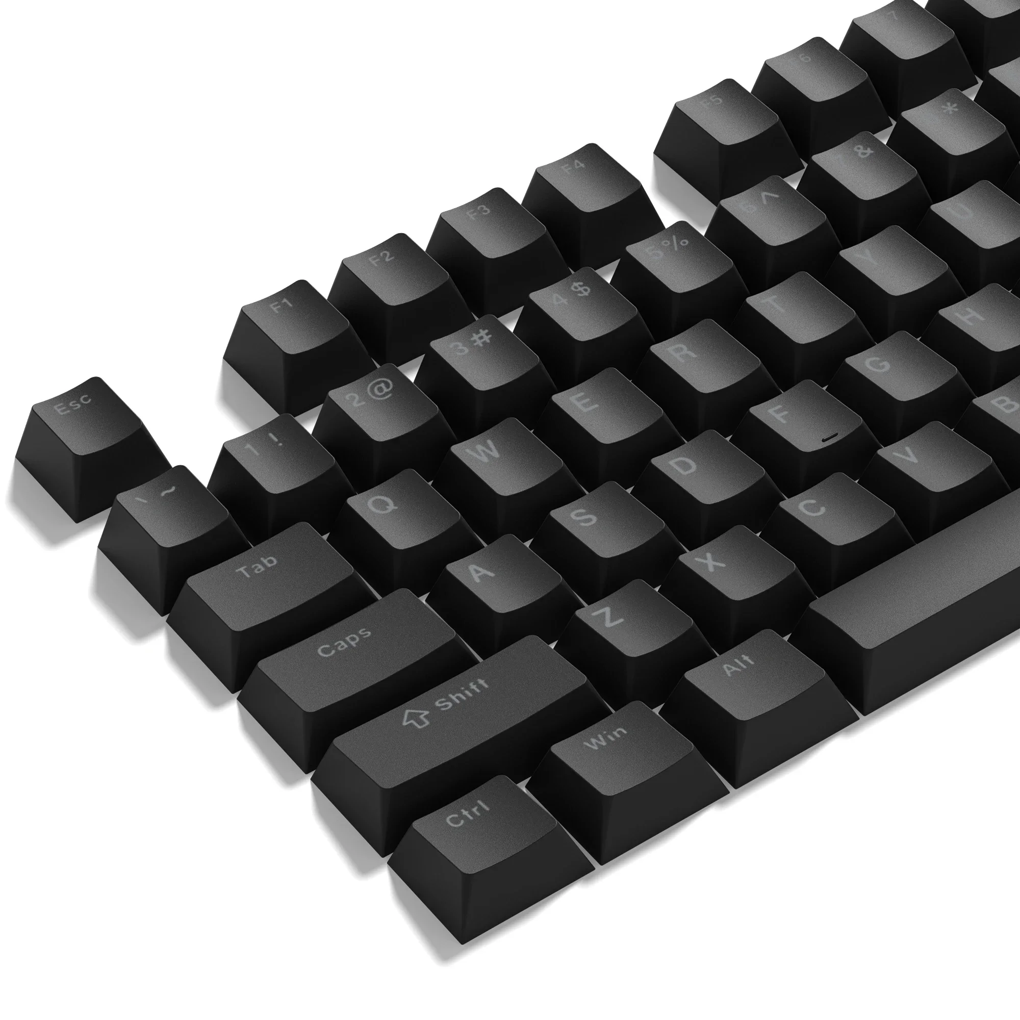 130+ Keys Black Cherry Profile Double Shot Shine Through PBT Keycaps RGB Backlit Keycaps for Cherry Gateron MX Switches Keyboard