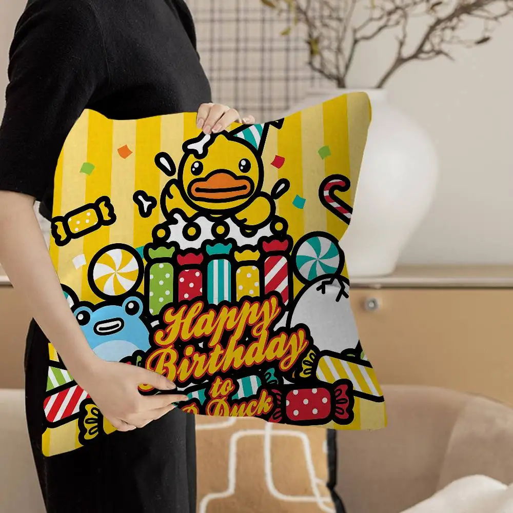 B-B Duck Anime Personalized Pillow Cover Kids Bedroom Wild Party Decor Pillowcase kid Birthday shower Gift