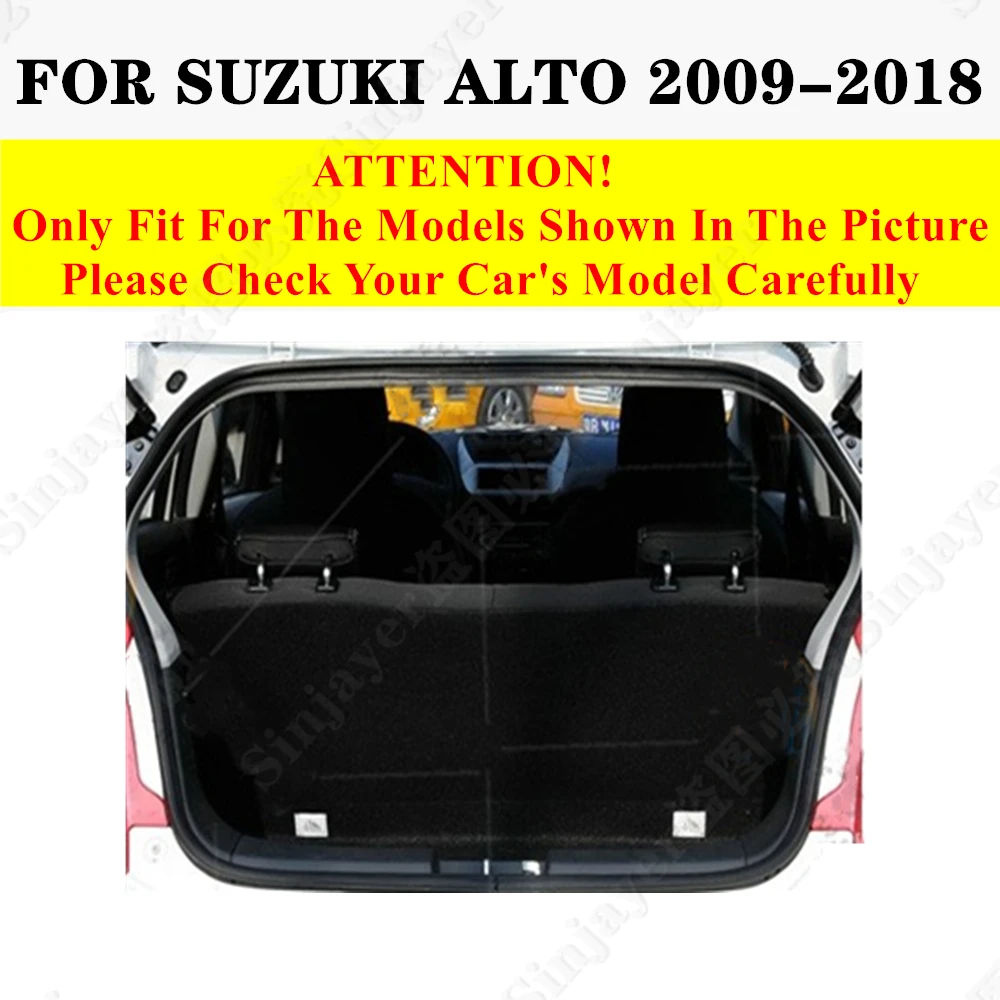 Kustom Set lengkap bagasi mobil tikar untuk Suzuki Alto 2018 2017 2016 2015 2014 2013 2012 2011 2010 belakang kargo kapal bantalan bot ekor