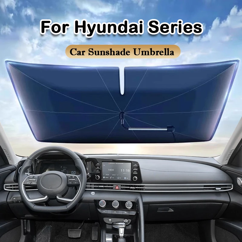 

Car Windshield Sunshades Front Shading Umbrella For Hyundai I30 IX25 IX35 Elantra Tucson Santa Fe Sonata Genesis Lafesta Coupe