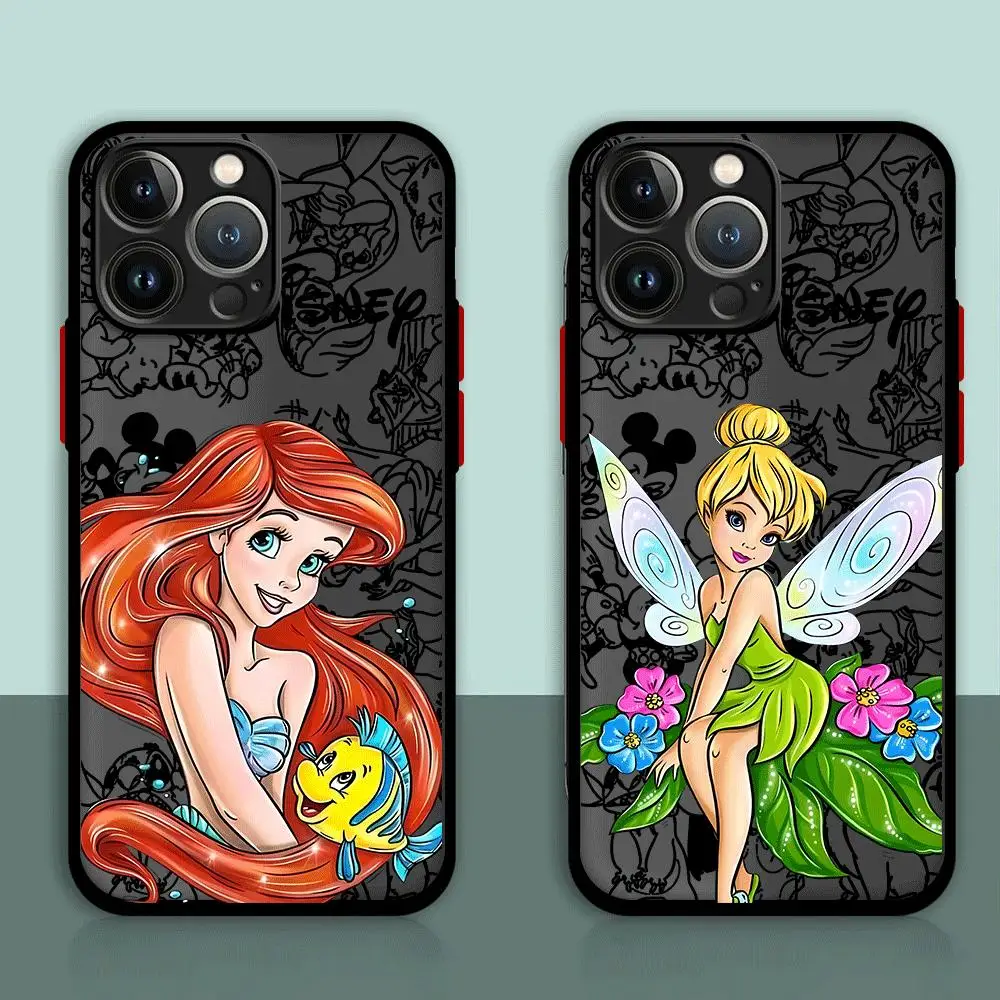 Disney Princess Funny Case for Apple iPhone XR 7 15 Plus 8 14 Pro 12 Mini 11 X XS SE 13Pro Max Soft Cover