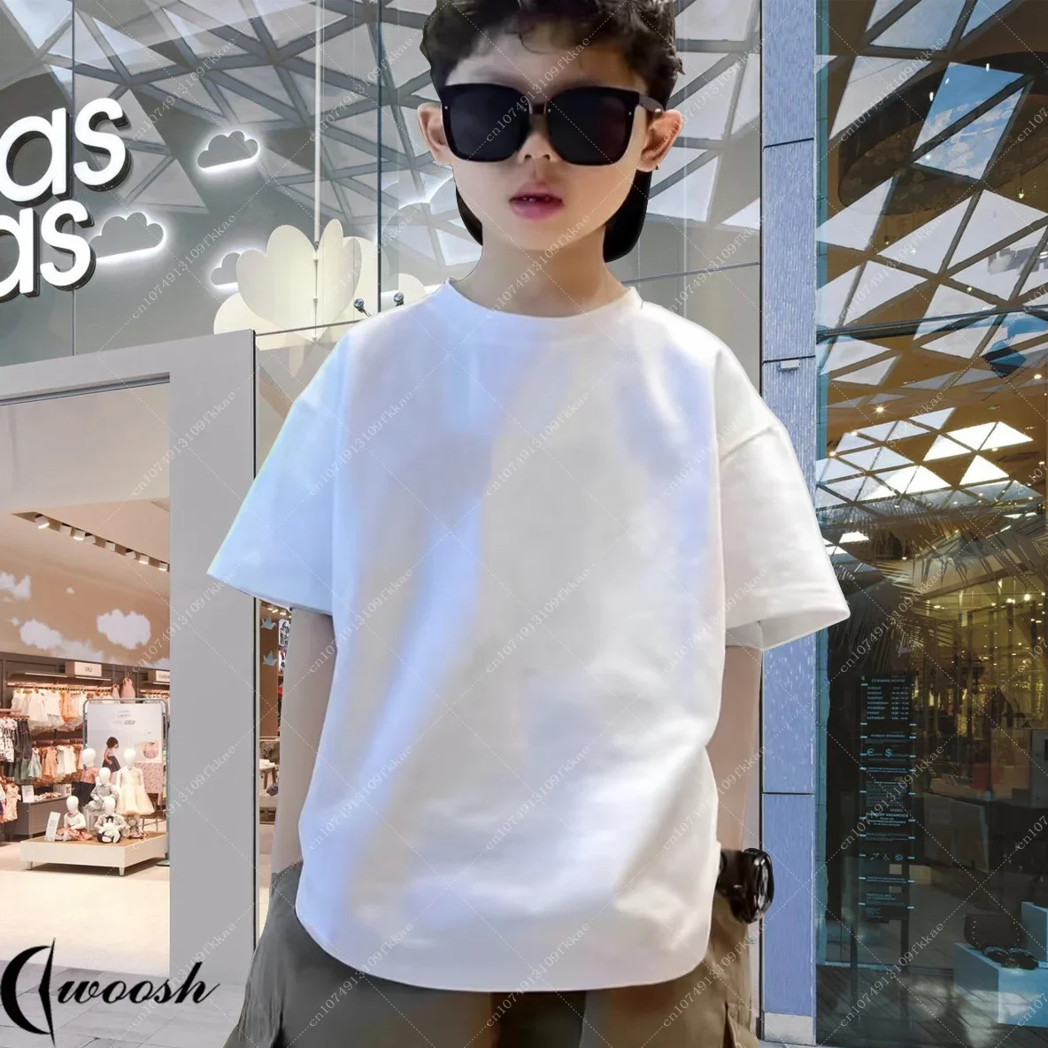 Kids Solid T Shirt Tops for Child Boys Girls Baby Toddler Blank Cotton Clothes White T-shirts Children Summer Tees Short Sleeve