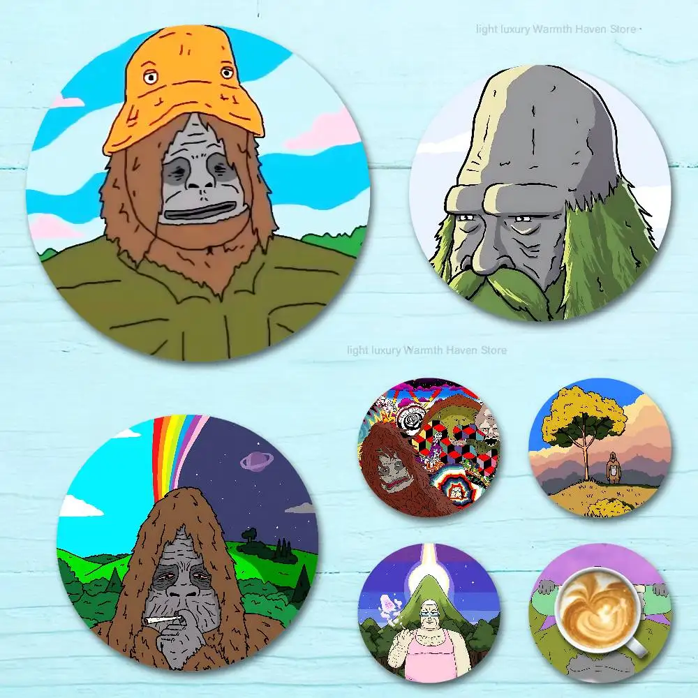 T-The Big L-Lez Show Round Anime Wooden Coasters DIY Decorations Birthday Valentine Gifts