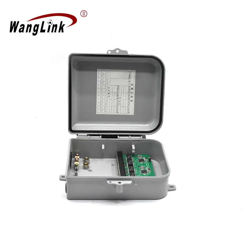 Imagem -03 - Wanglink-interruptor ao ar Livre à Prova Dágua Portas 10 100 1000mbps Switch Poe Reverso Portas Transceptor de Portas de Fibra sc de 125g