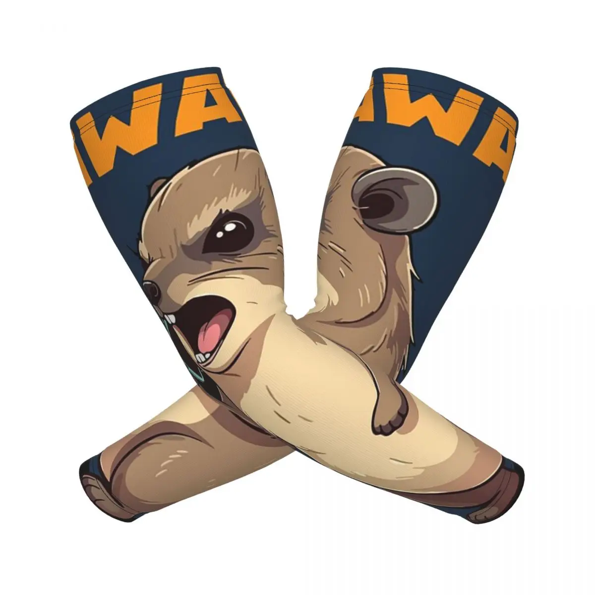 روك هايراكس أواوا على الهاتف جرذ الأرض داسي أكمام أذرع تبريد الرجال النساء الشمس الأشعة فوق البنفسجية حماية الوشم التستر الرياضة التبريد ركوب الدراجات #1