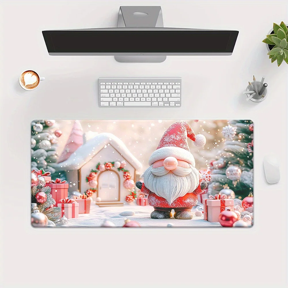 

Santa Claus designed mouse pad, large anti-slip rubber, suitable for game office Christmas decoration, high quality