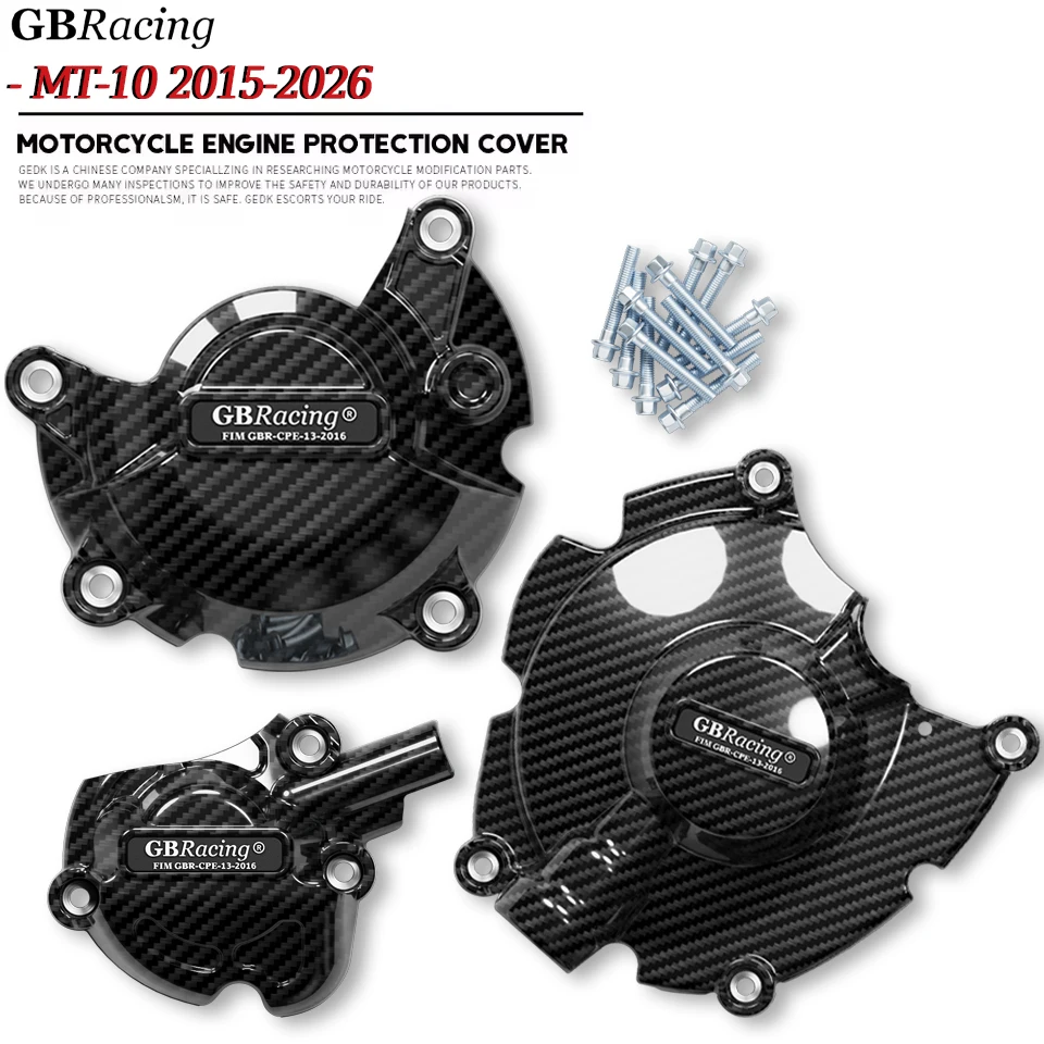 Accesorios para motos: Nuevo juego de cubiertas de motor GBRacing para MT-10 (2015-2026), cubierta de pulsa, cubierta de embrague, cubierta de alternador, accesorios para moto