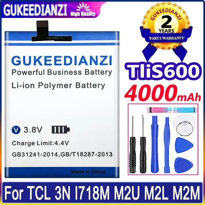 

Mobile Phone Battery Tlis600 Metal Version 4000Mah Environmentally Friendly For Tcl 3N I718M M2U M2L M2M