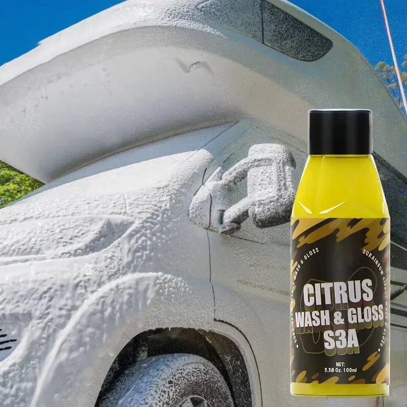 1PC Concentrated Car Washing Liquid, Orange White Foam Car Cleaning and Care Clear Liquid, White Foam Without Damaging Car Paint