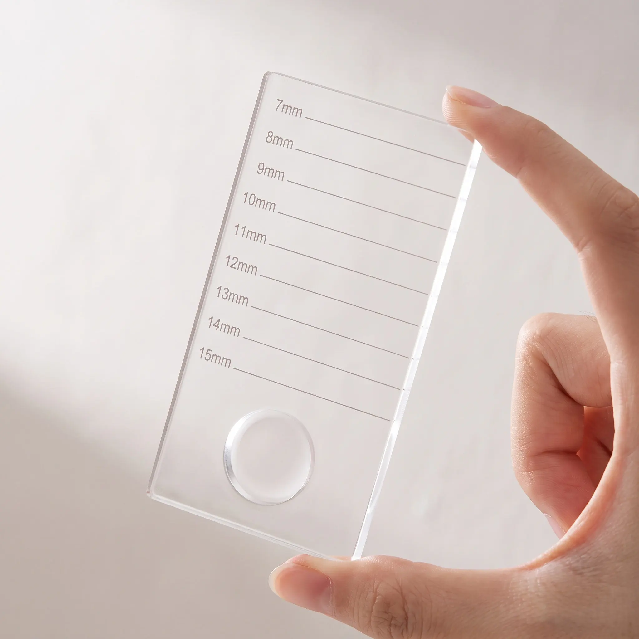 3Pcs Transparent Glass Lash Pallet Rectangle Lash Strip Holder Scale Plate extension Organizer Nail Art Glue Board