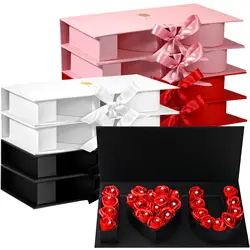 1-4Pcs Valentines Day I Love You Empty Rose Flower Gift Box Heart Shape Butterfly Letter Shaped Eternal Box Mother's Day Gift
