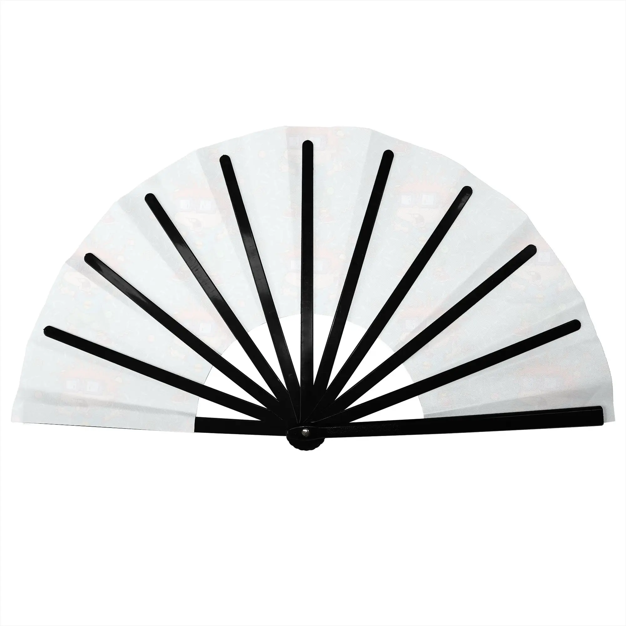 Chuckie R-Rugrats Folding Hand Fan Anime Surprised Polyester Fabric Fan Funny Summer Accessory Decorative Fans