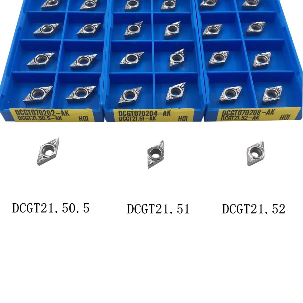 10 PCS Model: DCGT0702 / DCGT11T3 Carbide inserts Tough and wear-resistant, high quality