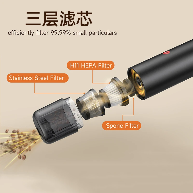 เครื่องดูดฝุ่นในรถยนต์แบบกําหนดเอง P10 เครื่องดูดฝุ่นในรถยนต์แบบพกพาขนาดเล็กแบบพกพาไร้สายขนาดเล็กแบบเป่าดูด