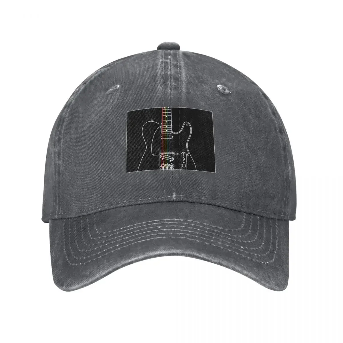 Telecaster w/ Neon Strings 02 Baseball Cap Dropshipping Trucker Hat party Hat Women's Hats Men's