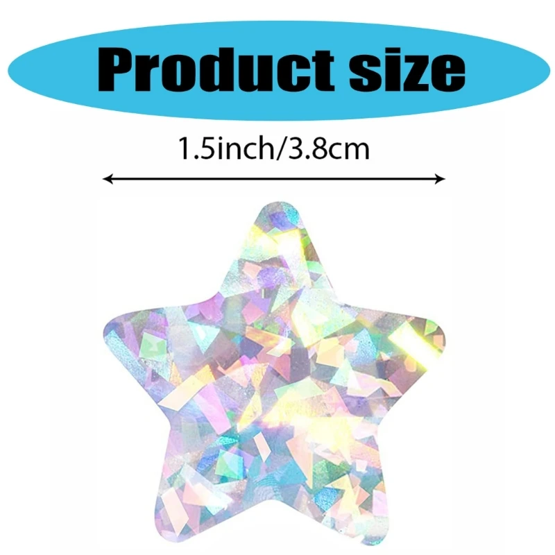 500Pcs Star Shaped Sticker Sparkling Five Pointed Star Sticker for Scrapbooking Journal Planner Photo Album Package image 6