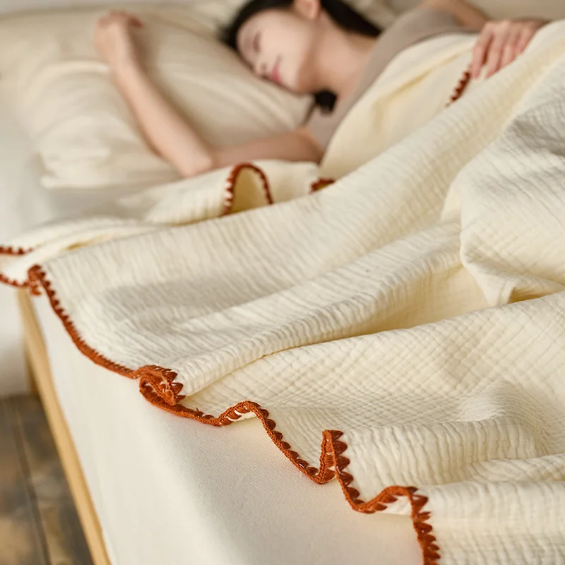 Five-Layer Gauze Blanket Towel Quilt Breathable Cotton Knitted Blanket Office Sofa Afternoon Nap Summer Shawl Blanket