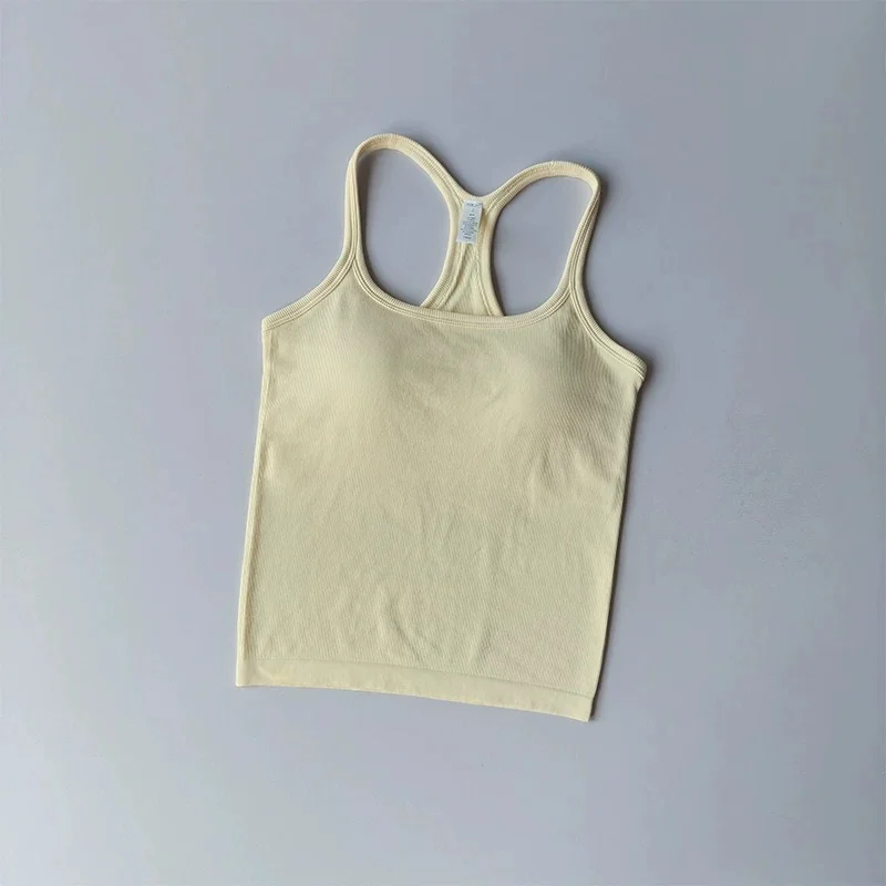 Nahtloser Yoga-BH für Damen in I-Form, stoßdämpfend, mit Brustpolster, schnelltrocknend, dehnbar, ideal für Fitnessstudio und Laufen. – Detail 14