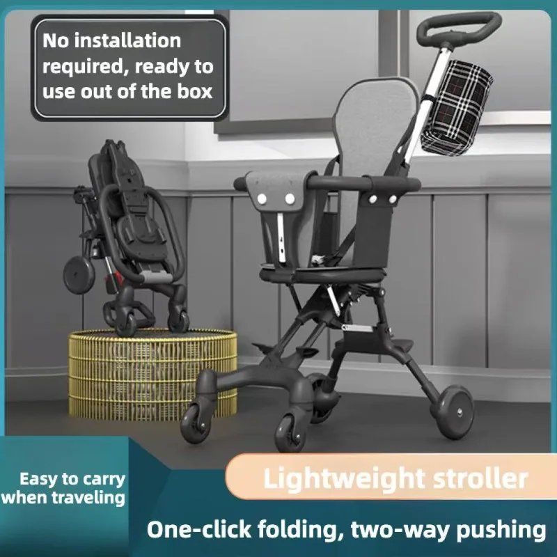 

IMBABY Lightweight Foldable Baby Walker - 4-Wheel Design with Reversible Seat, Comfortable Strolling Aid for Toddler Walking