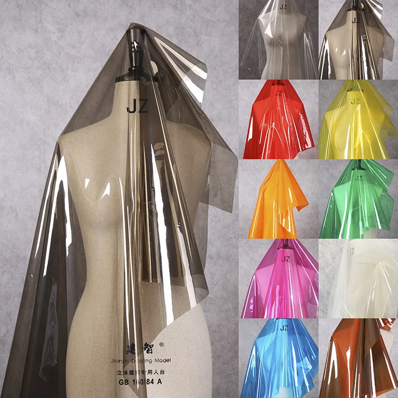 

Fully Transparent TPU Fabric Liquid Jelly Film Plastic Raincoat Bag - Clothing Design Cloth That Exceeds PVC in Quality