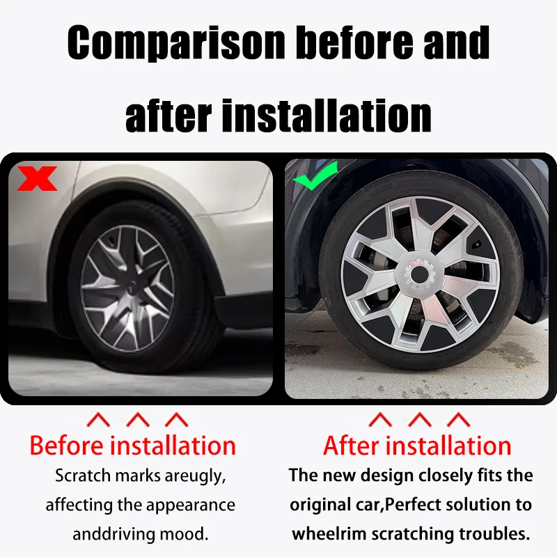 For Tesla Model YL Launch 2026 4PCS Hub Cap Car Replacement Wheel Cap 19 Inch Performance Automobile Hubcap Cover Accessories