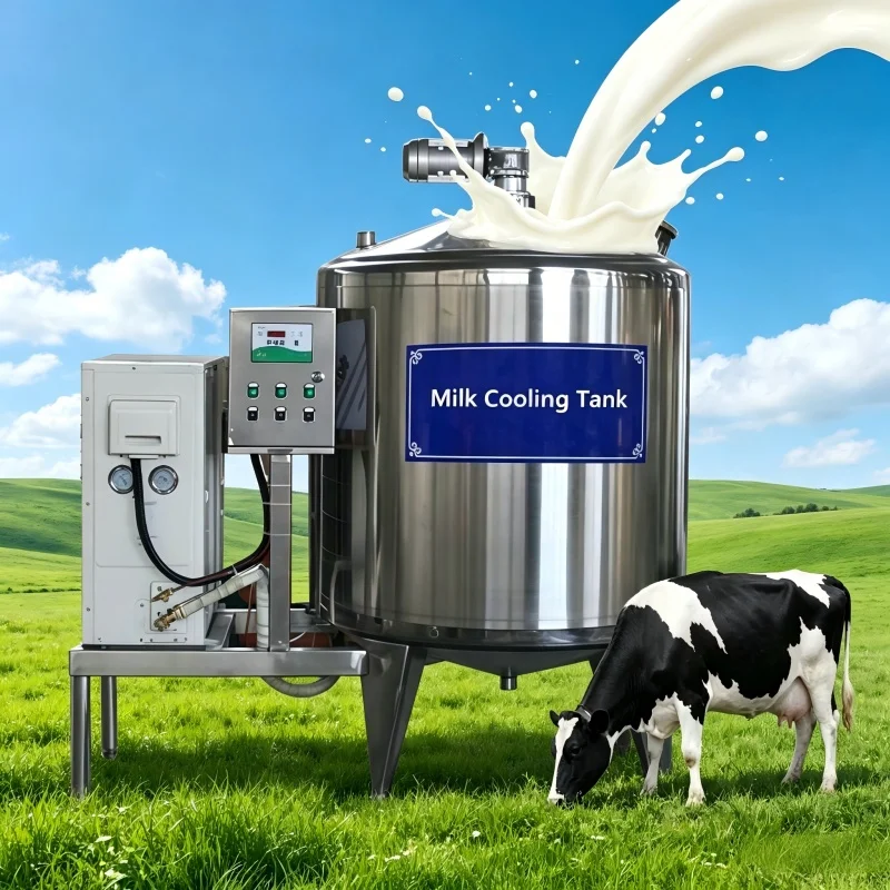 Milk Cooling and Storage tank in Dairy Farm China Chiller Milk Tanks 100L 200L 300L 500L
