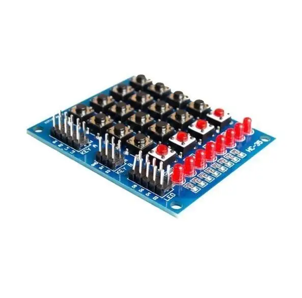 4*4 Matrix Array/Matrix Keyboard 16 Key Membrane Switch Keypad for Arduino +4 Separate keyboard + 8 Separate LED image 2