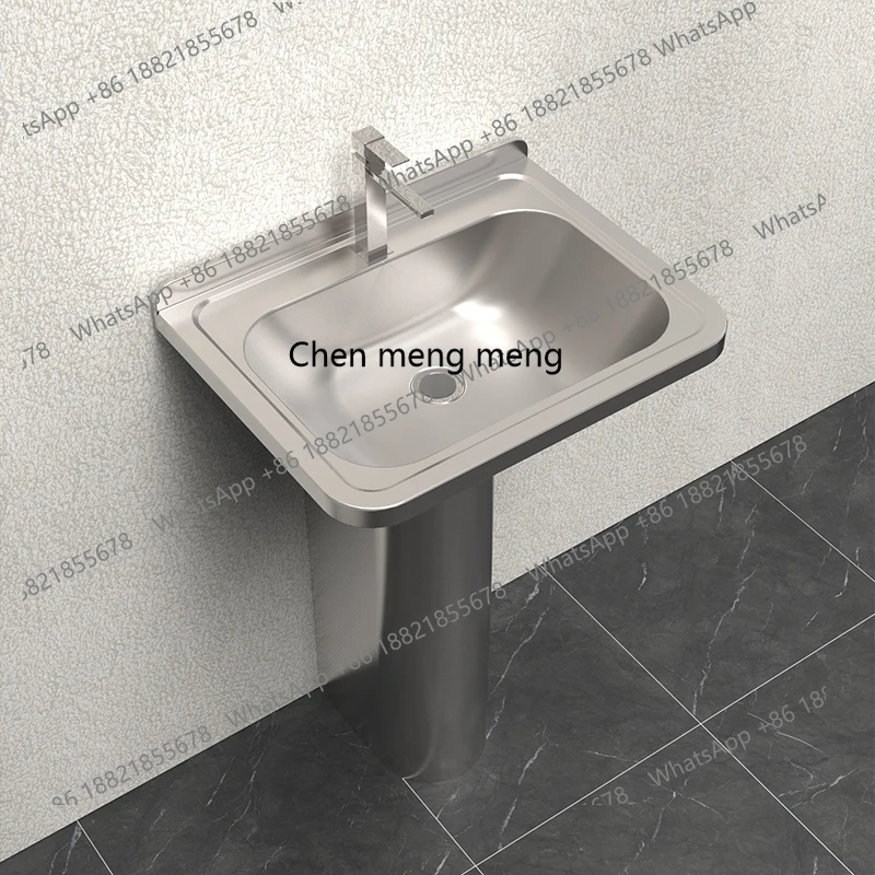 

Stainless steel column basin Floor-to-ceiling sink Outdoor wash basin Bathroom Balcony Integrated wash basin