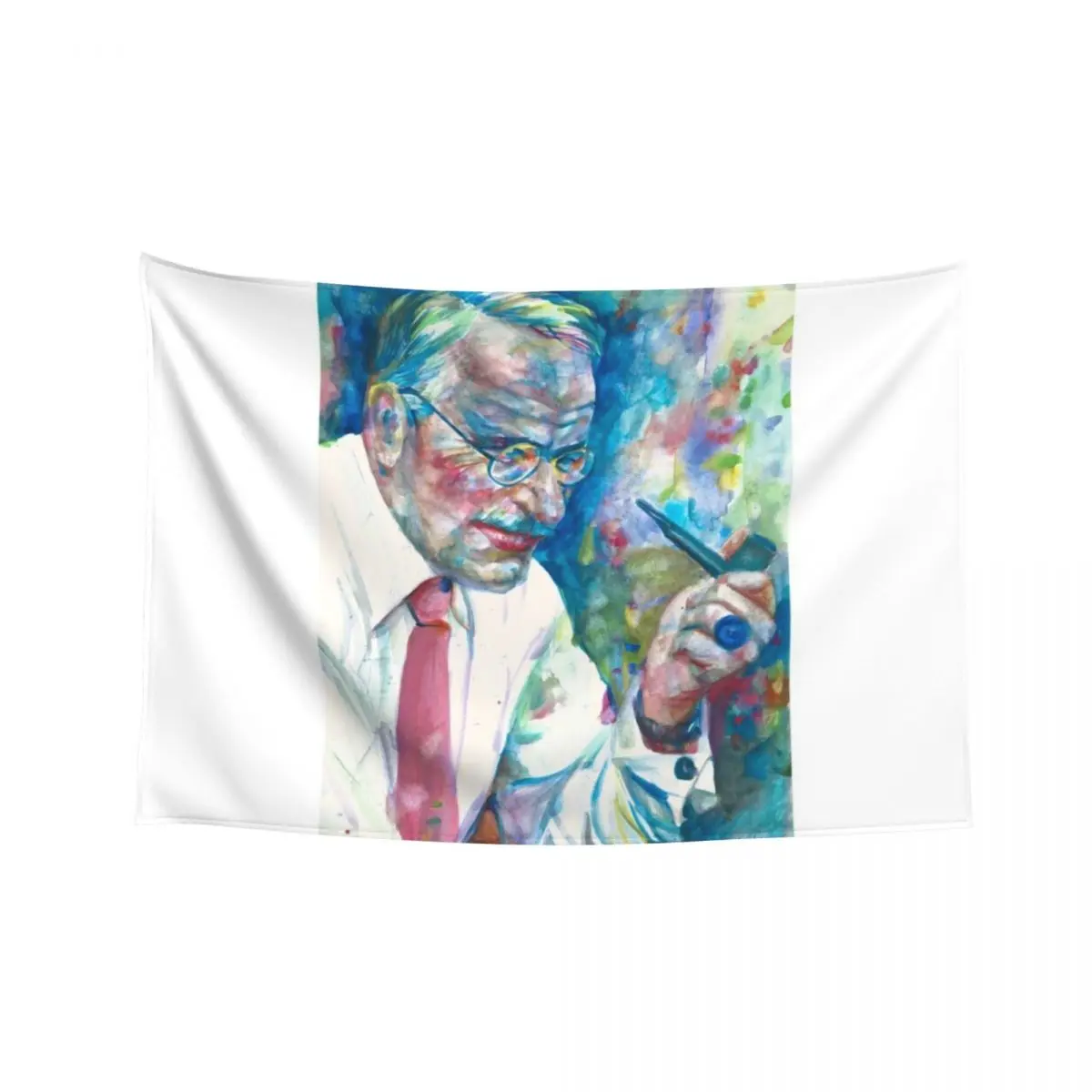 

CARL JUNG - watercolor portrait .11 Tapestry Room Decoration Accessories Wall Hanging Wall Bedroom Decor Tapestry