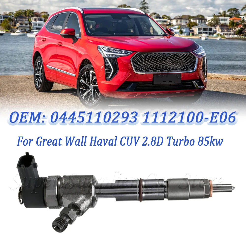 

Подходит для Great Wall Haval CUV 2,8D Turbo 85 кВт, автомобильная форсунка дизельного топлива, новая 1 шт. 0445110293 1112100-E06 55577668