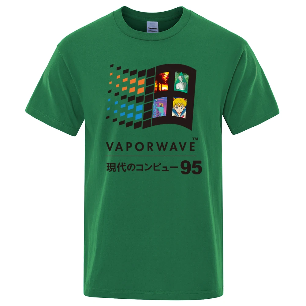 

Japanese Anime Aesthetic Tshirt Men Vaporwave Vintage Retro t-shirt 2021 Summer Brand Tee Short Sleeve Tops Harajuku Streetwear