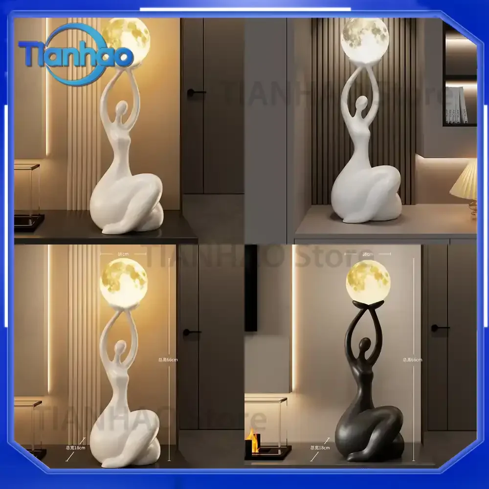 Floor Lamp for Home Decor Italian Retro Style Living Room Sofa Light Luxury Bedroom Bedside Lamp Lunar Lampshade