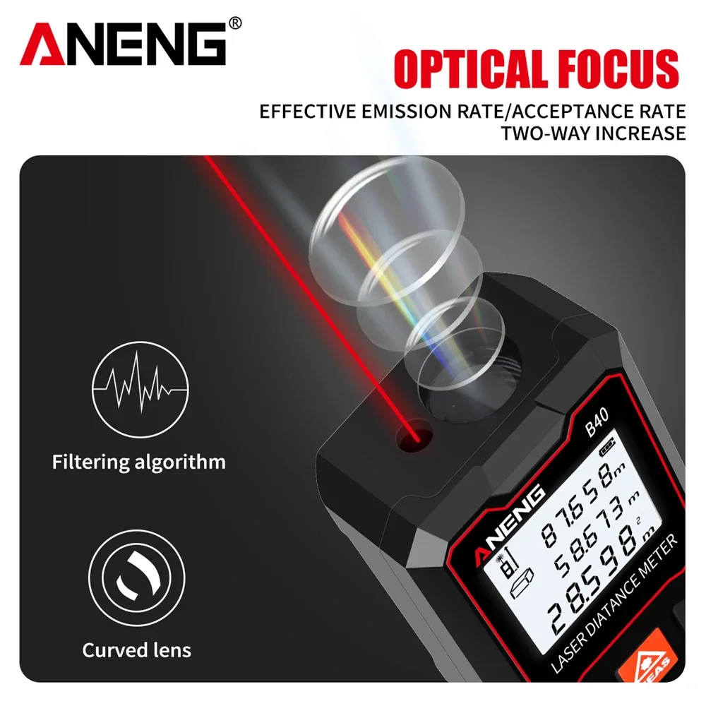 ANENG B40 Laser Tape Measure Lasers Meter Profesional Lasers Distance Meter Rangefinder laser metro finder Device Ruler Test