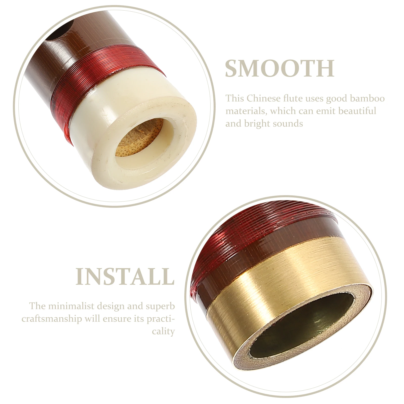 

1Set Traditional Bamboo Dizi Flute Fine Craftsmanship Minimalist Design Comfortable to Play Suitable Beginners Students