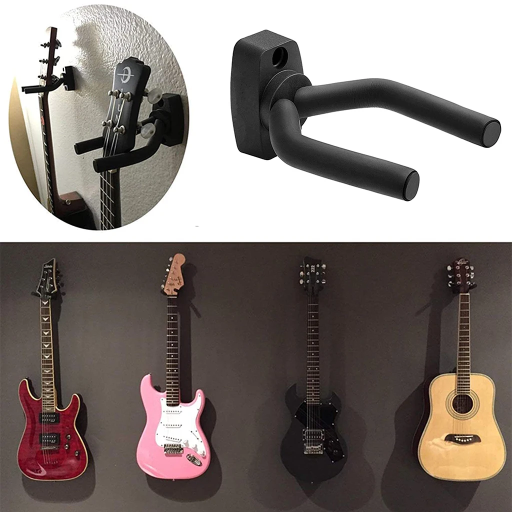 2PCS Wall Mount Guitar Hanger Wall Hook Storage Holder for Guitars Bass Mandolin Banjo Ukulele Organizer