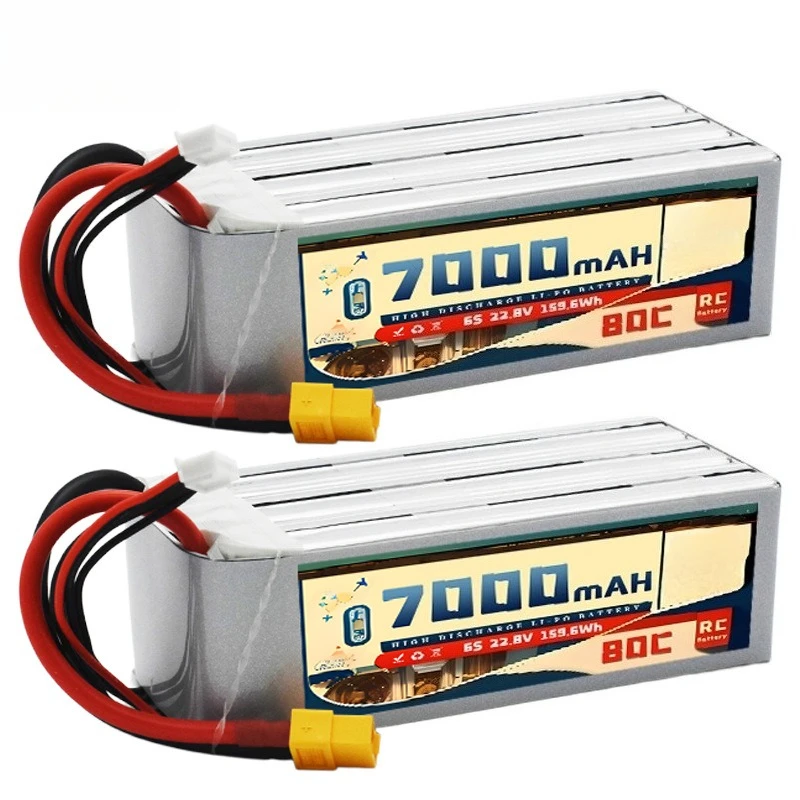 

6S 22.8V 7000mAh 80C Remote Control Drone Helicopter Model FPV Lithium Battery HV