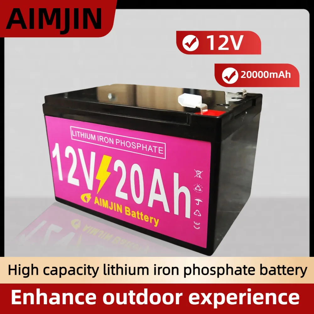 

LiFePO4 Battery Pack Built-in BMS Lithium Iron Phosphate Cells For Replacing Most of Backup Power Home Energy Storage 12V 20AH