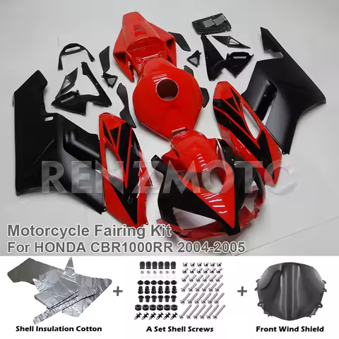 Motorcycle Fairing Kit for Honda CBR1000RR 2004 2005 Body CBR1000RR 04 05 Injection 1000RR Advanced Cover Black Red
