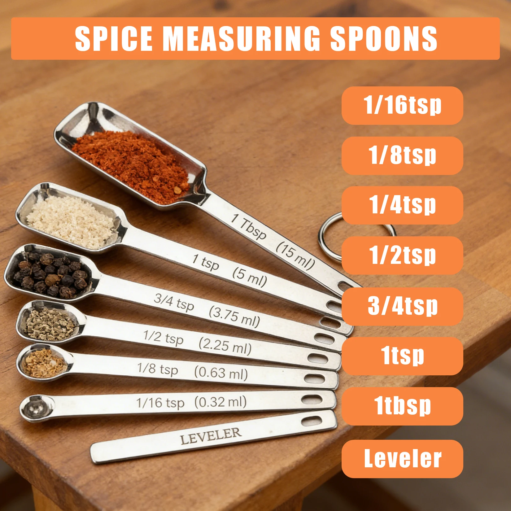 Stainless Steel Measuring Spoo - Coffee Tea Holders recension och pris