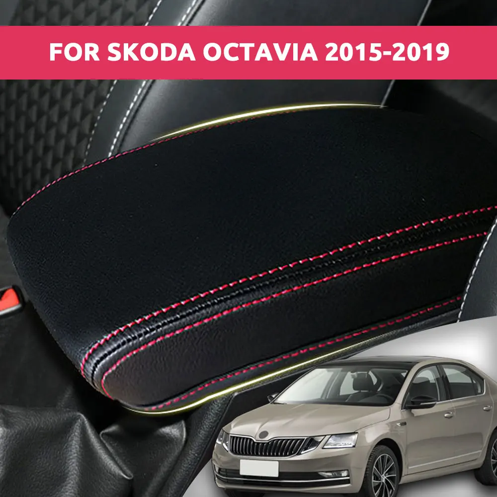 For Skoda Octavia 2015 2016 2017 2018 2019 Car Armrest Cover | OEM Fit Anti-Tear Thermal Insulation Car Interior Protector