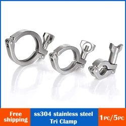 Quick-Release Metal Nipple Clamps, Clover Virule Fittings, Water Pipe Fittings, 304 aço inoxidável Tri Clamp, 1.5 