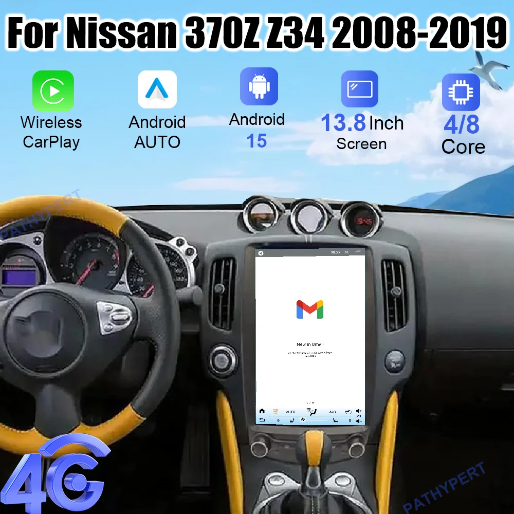 

13.8" Android 15 For Nissan 370Z Z34 2008-2019 Car Multimedia Playe Radio 2 Din Stere HD Screen Carplay GPS Head Unit 4G DSP FM