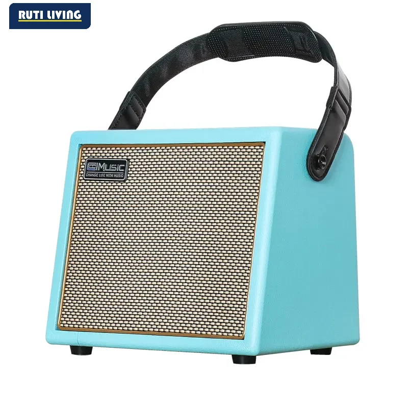 Battery Powered Acoustic Guitar Amplifier, Rechargeable Reverb Chorus Effect, Bluetooth Music Play, BP-MINI