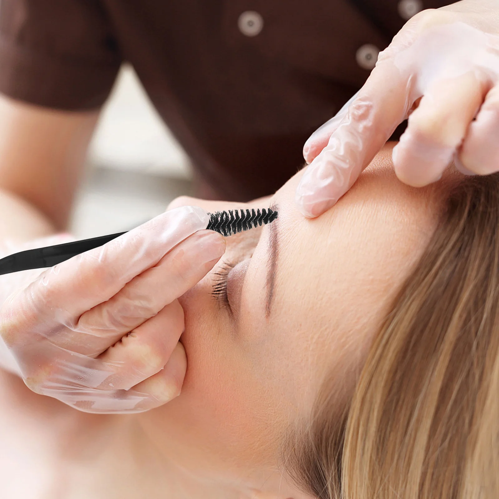 10 قطعة فرشاة الحاجب المزدوجة الرأس 2 في 1 مشط رمش ماكياج أداة المحمولة الحاجب فرشاة للمكياج لاش المشكل ملحقات التجميل