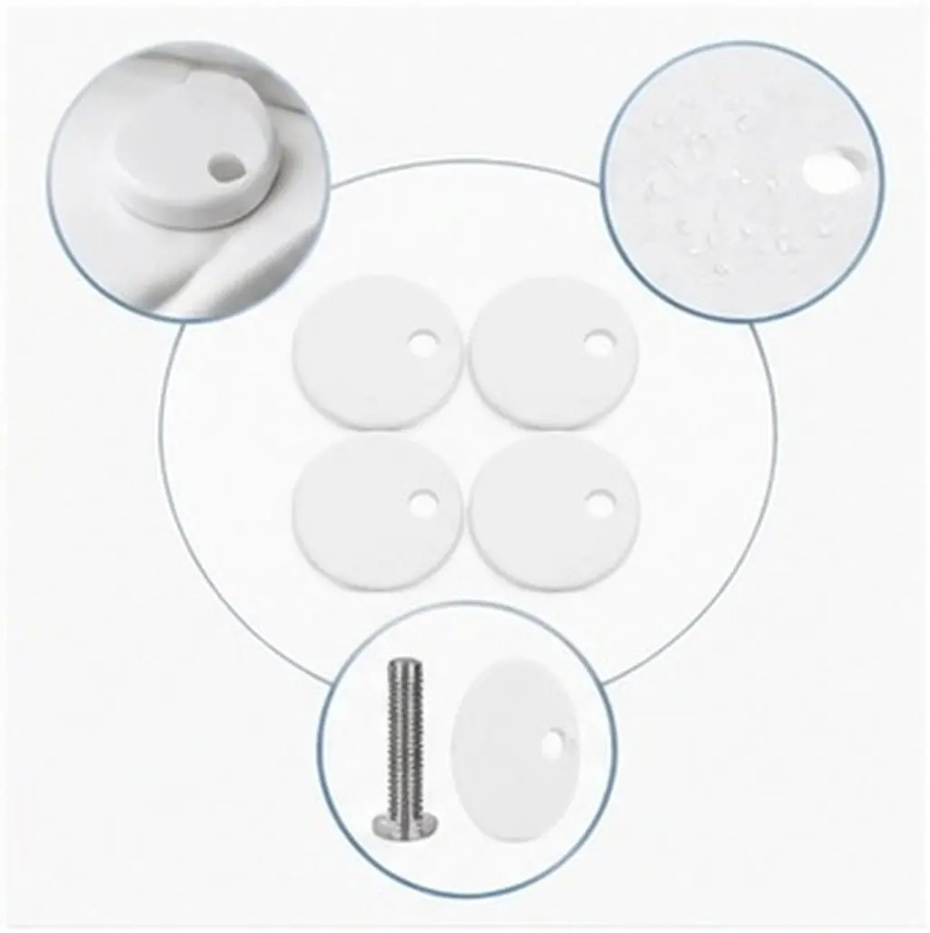 4Pcs Decorative Toilet Bolt Caps 45Mm Plastic Screw Covers Universal Fit Conceal Unsightly Hardware Bathroom Accessories