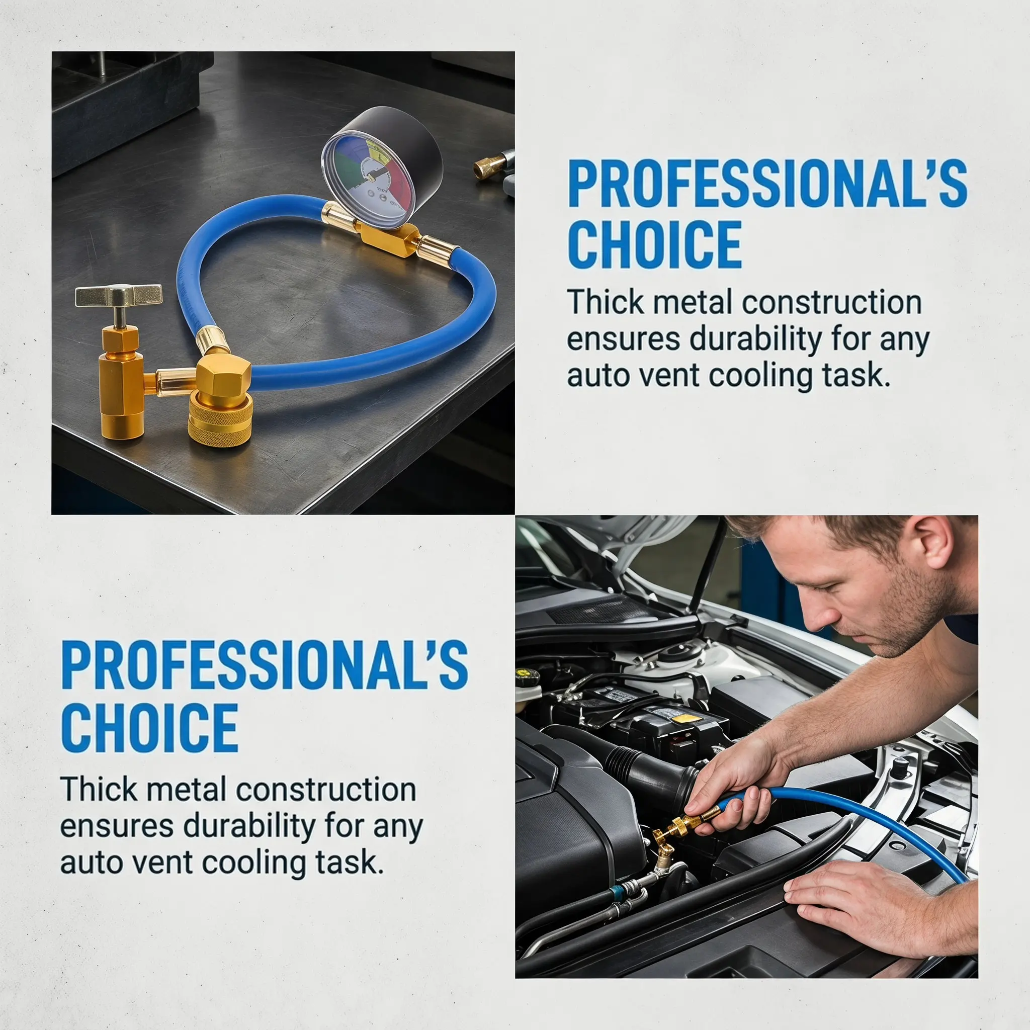Ac Hose Air Conditioner Car Conditioning Halloween Christmas Ac Recharge Hose With Gauge Refrigeration Charging Hose Refrigerant