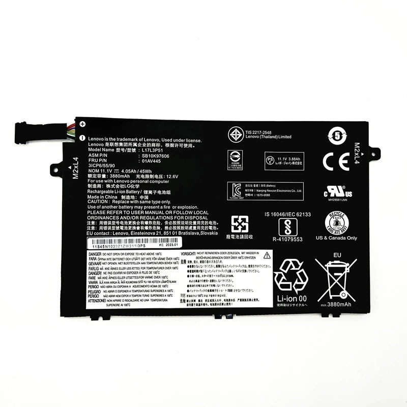 لينوفو L17M3P52 L17L3P51 TP00094A 01AV447 01AV448 بطارية الكمبيوتر المحمول تعطي لوحة الماوس